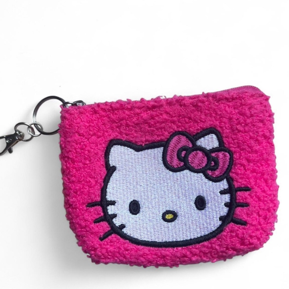 Hello Kitty Pink Plush Coin Pouch